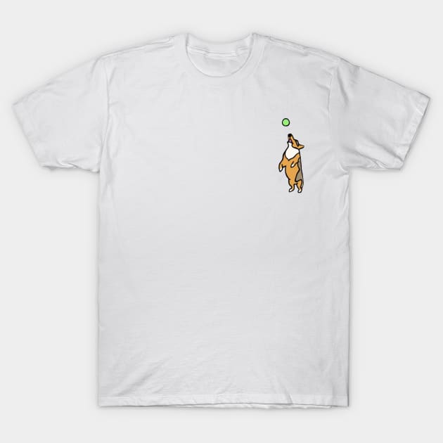 Drawing of Chipp Playing Catch T-Shirt by Chippy Wares